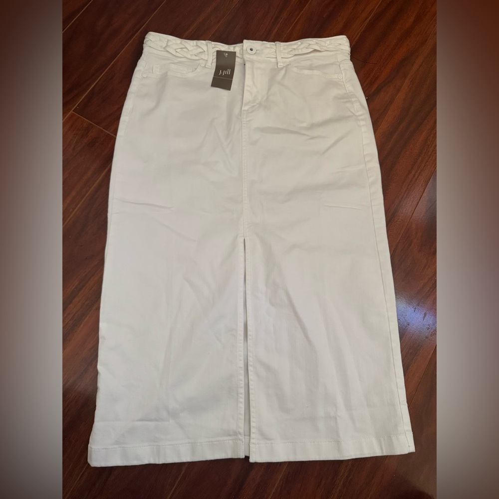 J. Jill Women's Cream Pencil Skirt